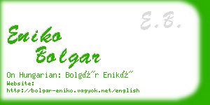 eniko bolgar business card